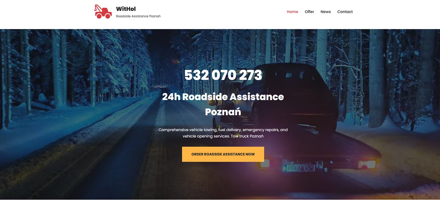 Road Assistance Website